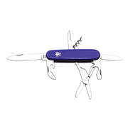 Navaja Nůž DŮSTOJNICKÝ 7A acero 420 mango plástico azul hoja 70 mm