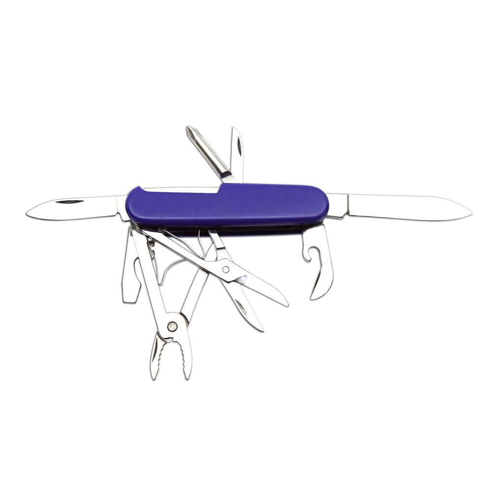 Cuchillo plegable Důstojnický 8A hoja acero 420 mango plastico azul