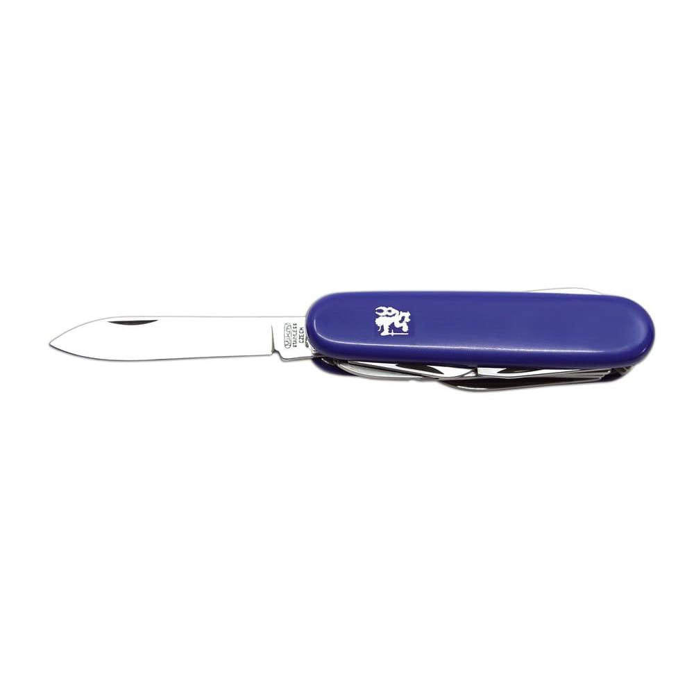 Cuchillo plegable Důstojnický 8A hoja acero 420 mango plastico azul