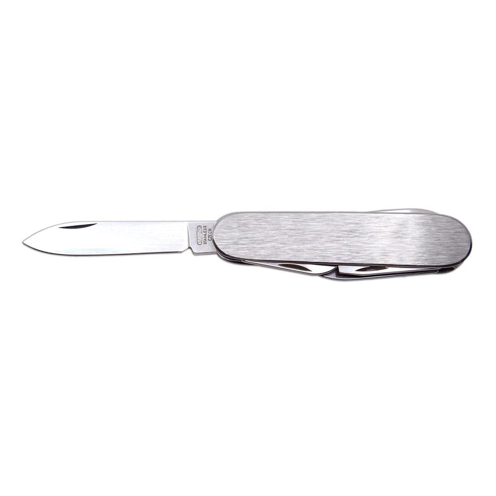 Navaja plegable STOVKA 6A, hoja acero inoxidable 420 (70 mm), empuñadura acero, longitud 90 mm, peso 79 g