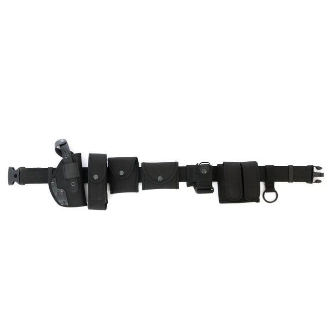 Cinturón táctico SECURITY negro con fundas y accesorios