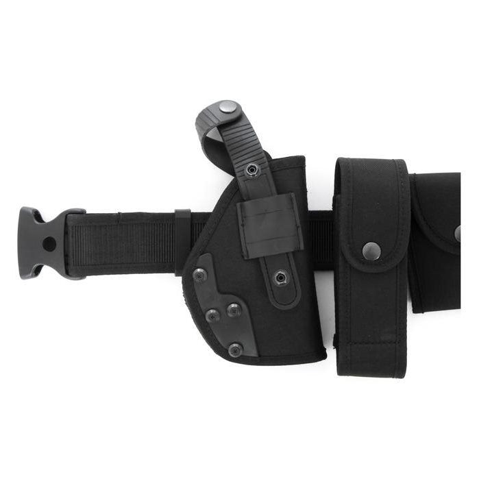 Cinturón táctico SECURITY negro con fundas y accesorios