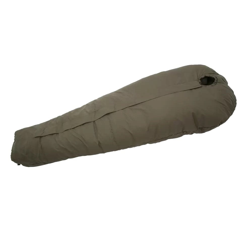 Imagen del saco de dormir DEFENCE 4 verde tipo momia