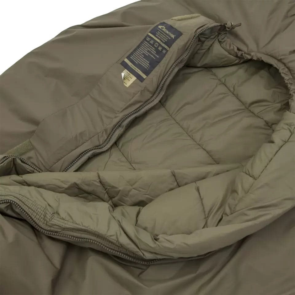 Imagen del saco de dormir DEFENCE 4 verde tipo momia