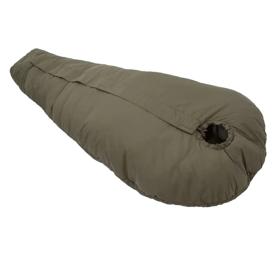 Imagen del saco de dormir DEFENCE 4 verde tipo momia