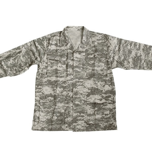 Chaqueta BDU US en camuflaje ACU digital, corte militar con dos bolsillos de pecho