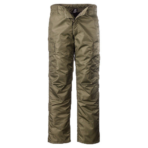 Pantalones térmicos MA1 verdes con múltiples bolsillos