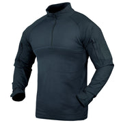 Camisa táctica COMBAT con cremallera, bolsillos en bíceps y compartimentos para protectores en codos