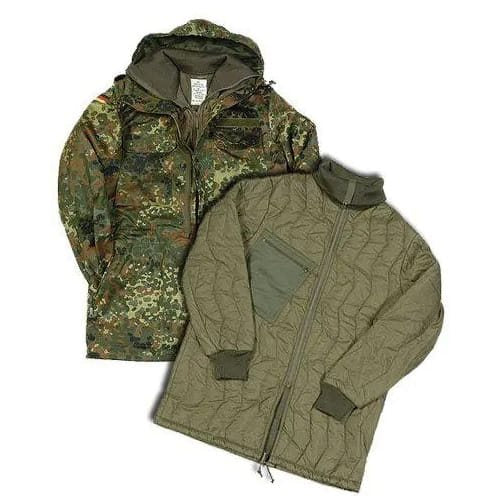 Chaqueta BW con capucha y forro Flecktarn, camuflaje Flecktarn