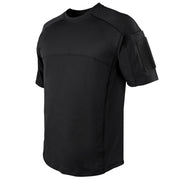 Camiseta táctica TRIDENT negra vista frontal