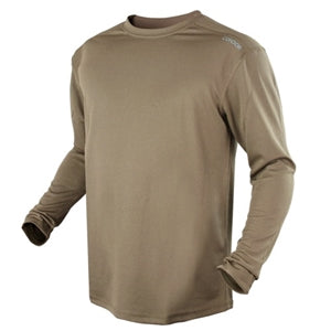 Camiseta TRAINING MAXFORT manga larga color TAN, tejido transpirable y antibacteriano