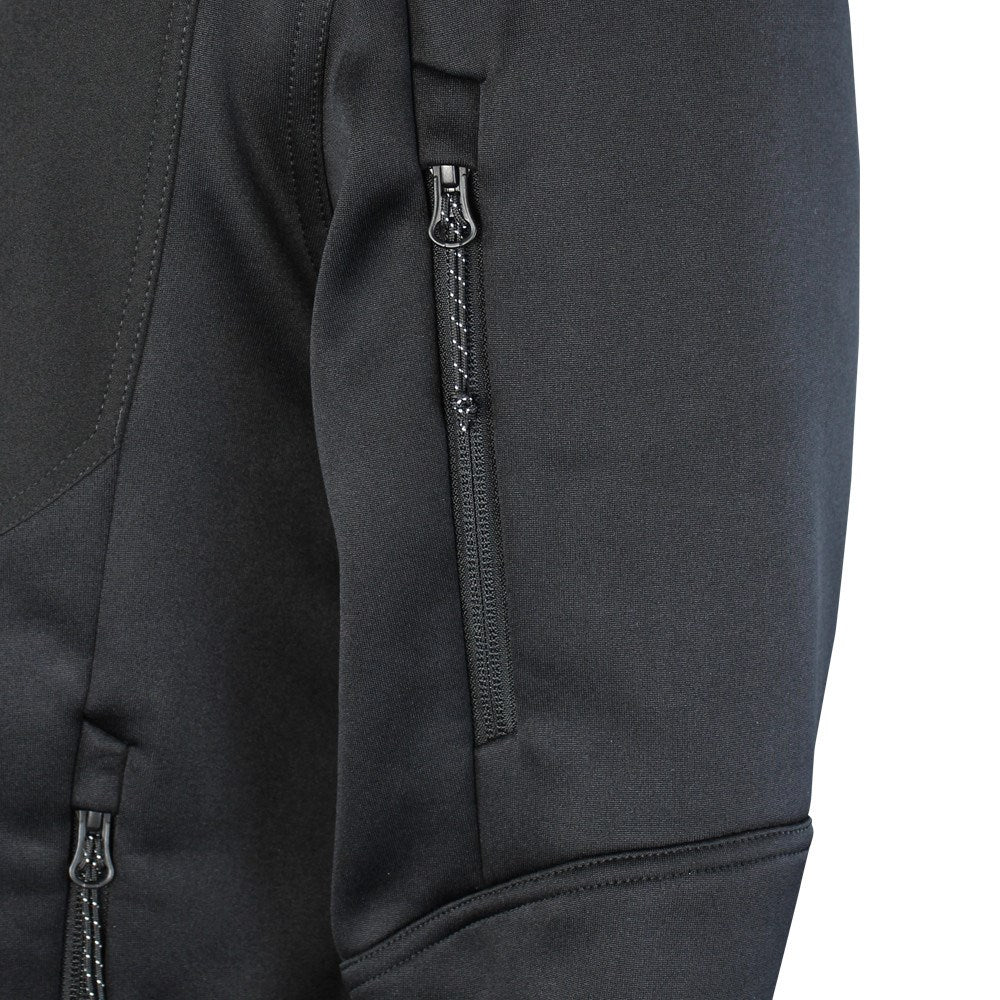 Sudadera CIRRUS técnica negra con cremallera y varios bolsillos