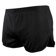 Pantalones cortos running negros de malla, cintura elástica con bolsillo oculto y forro 100% nylon