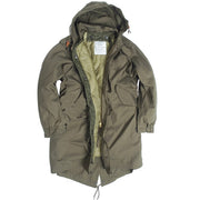 Imagen de la Parka M-1951 Fishtail réplica con capucha y forro desmontable, color verde