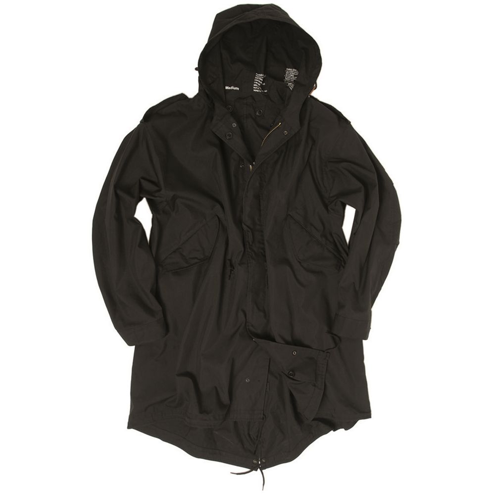 Parka M-51 Fishtail negra con forro desmontable y capucha