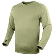 Camiseta técnica Base II Coyote Tan con cuello redondo, sin cremallera