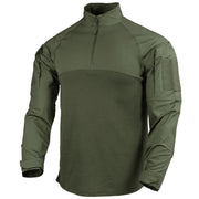 Camisa táctica COMBAT Gen II verde con cremallera y mangas rip-stop