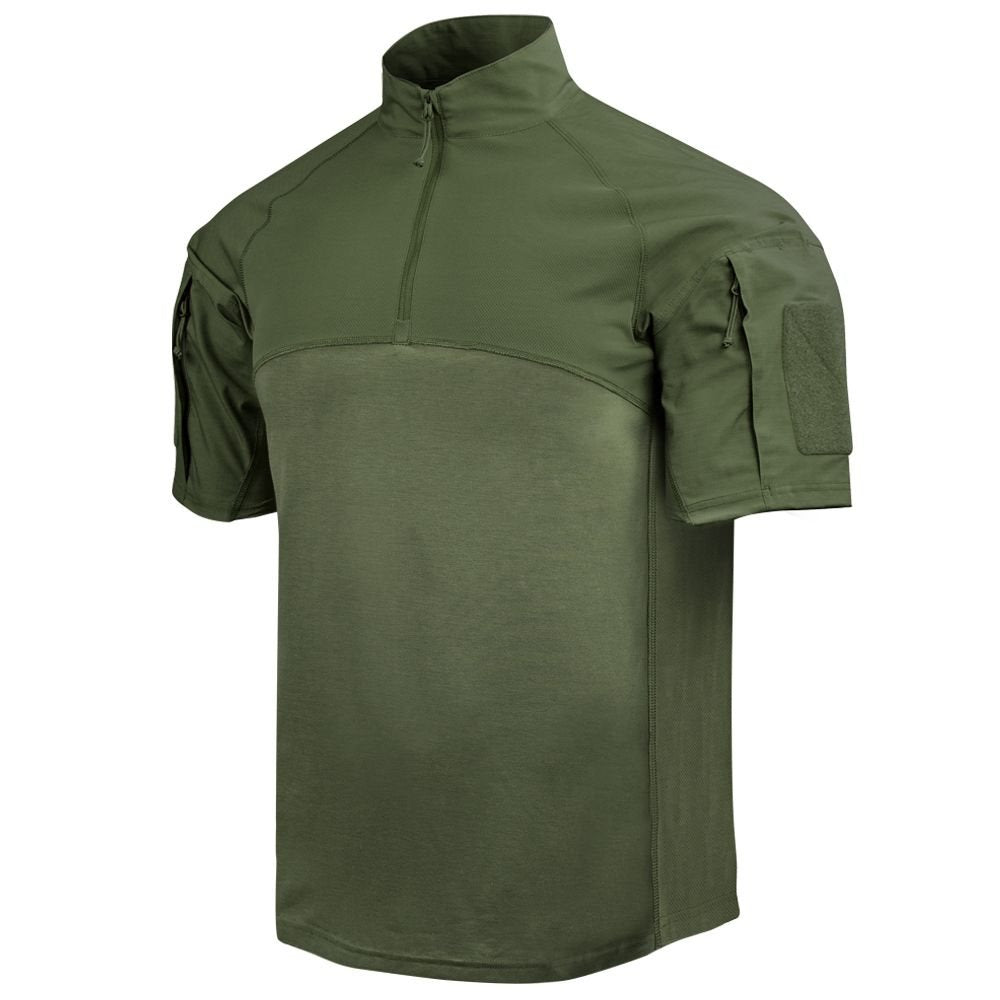 Camisa táctica COMBAT GEN II manga corta verde, material ligero y transpirable