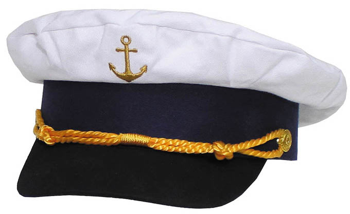 Gorra marinera MARINE con ancla dorada bordada