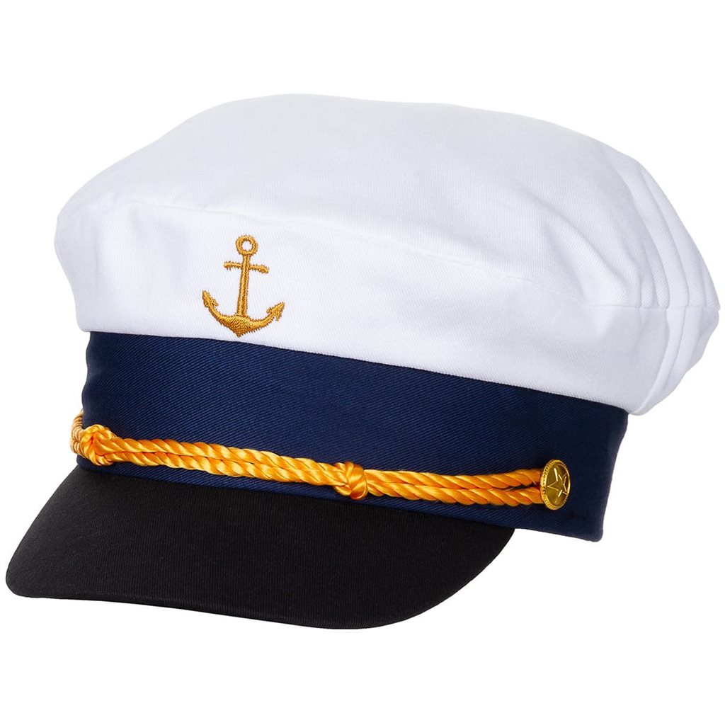Gorra marinera MARINE con ancla dorada bordada