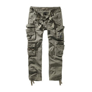 Pantalones cargo slim vintage verdes, algodón resistente