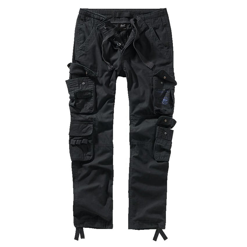 Pantalones cargo PURE Slim Fit vintage negros (ID 1016-02)