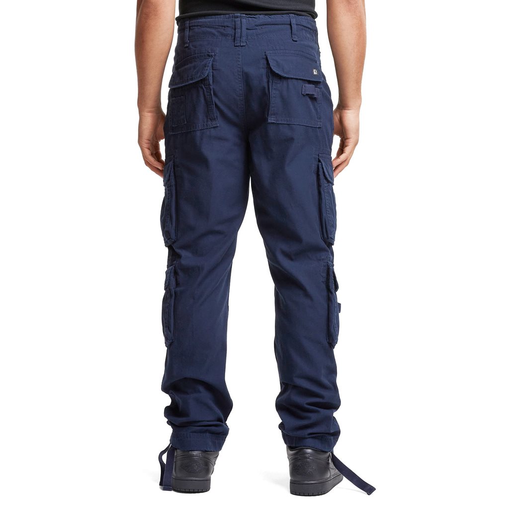 Pantalones vintage azules slim fit cargo en algodon