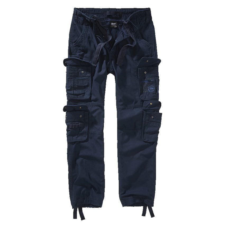 Pantalones vintage azules slim fit cargo en algodon