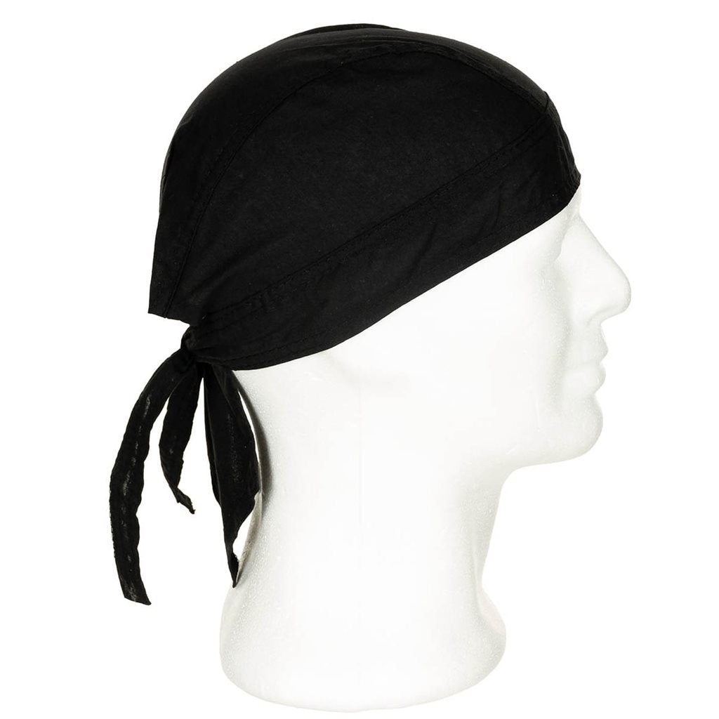 Pañuelo para la cabeza HEADWRAP negro 100 % algodón
