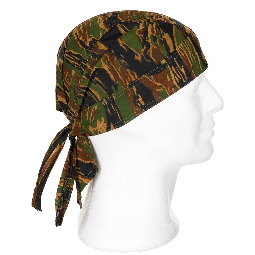 Pañuelo para la cabeza CAMO en algodón 100% con estampado camuflaje