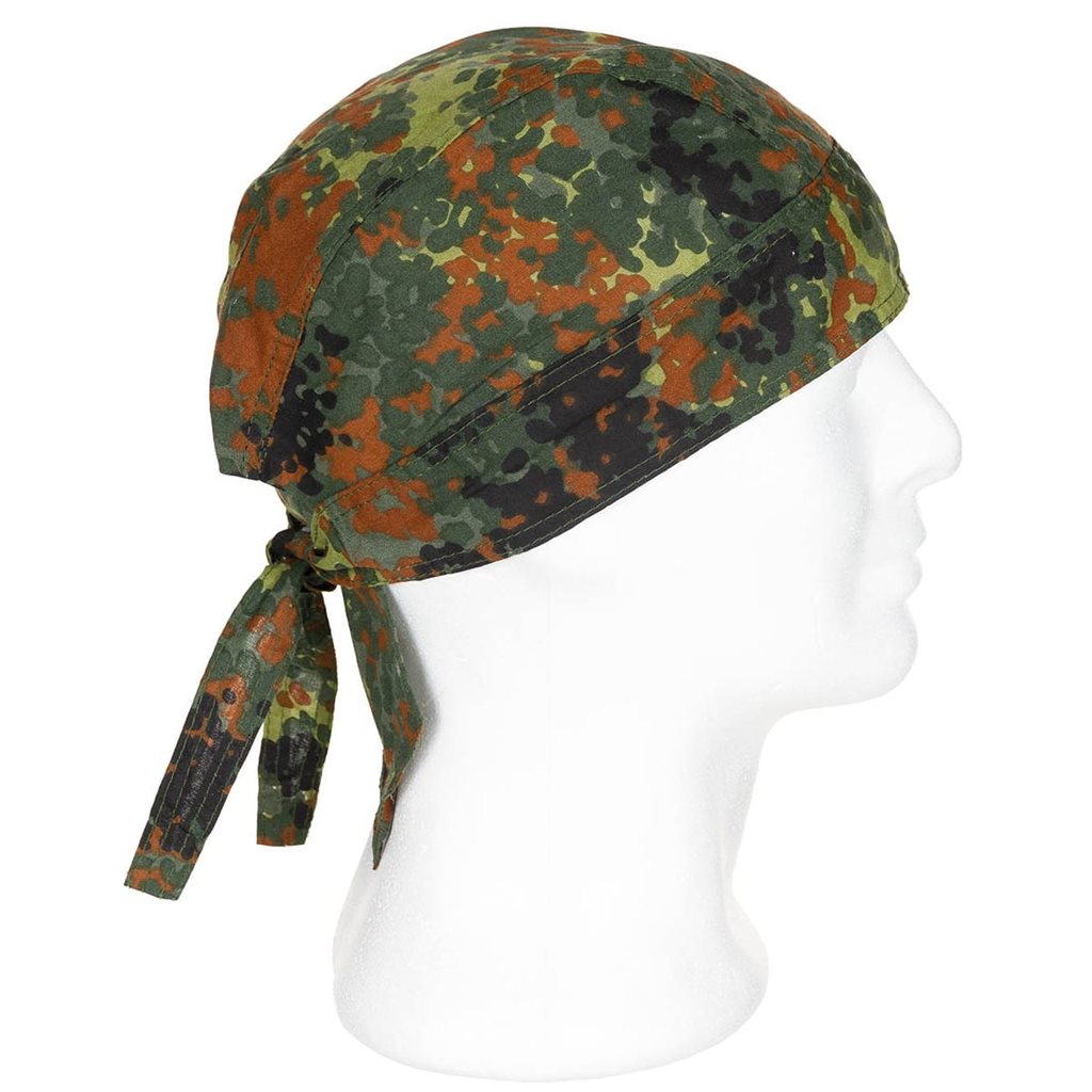 Pañuelo para la cabeza CAMO en algodón 100% con estampado camuflaje