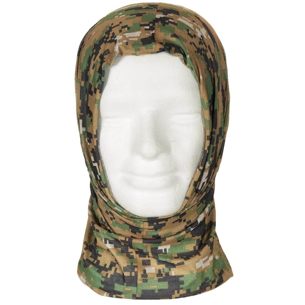 Pañuelo tubular multifuncional camuflaje DIGITAL WOODLAND MARPAT