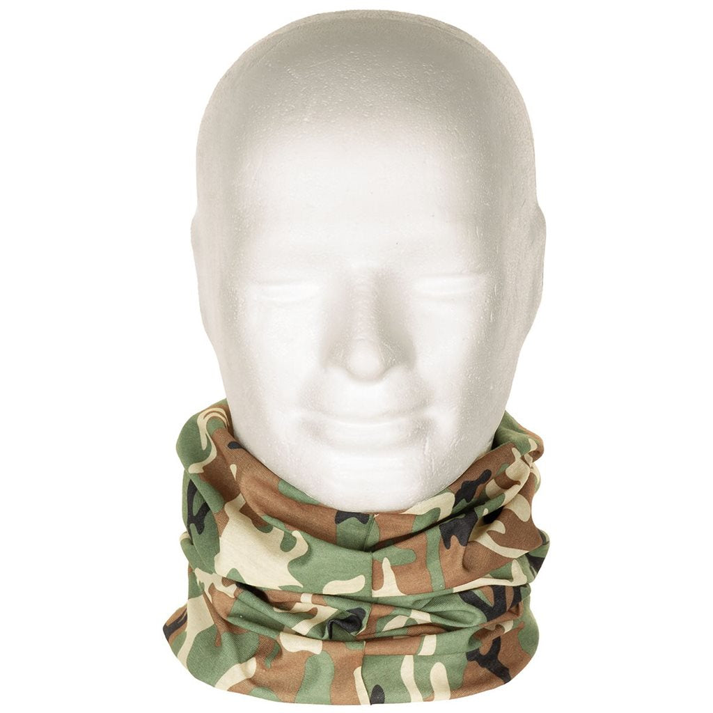 Pañuelo tubular multifuncional en camuflaje US WOODLAND
