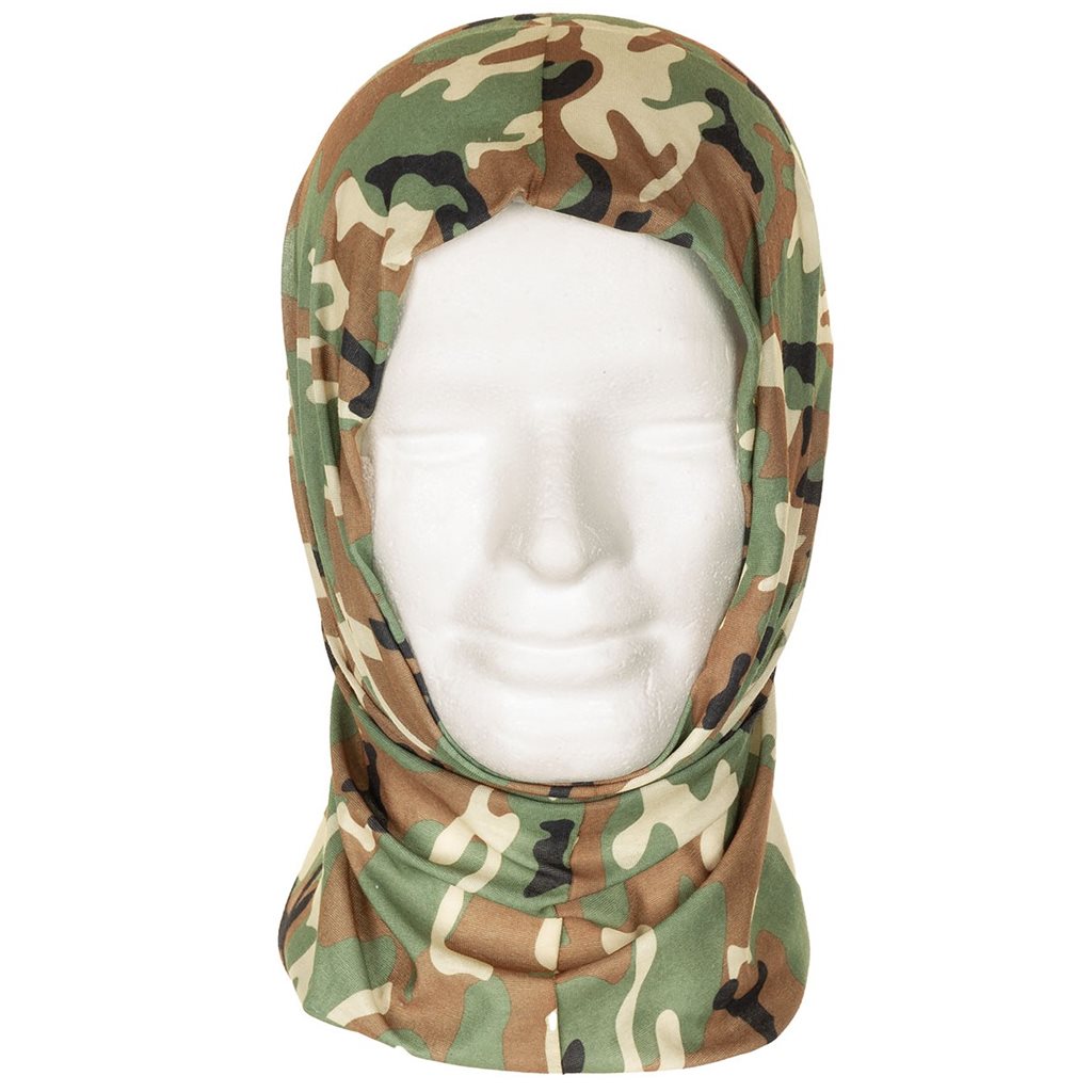 Pañuelo tubular multifuncional en camuflaje US WOODLAND