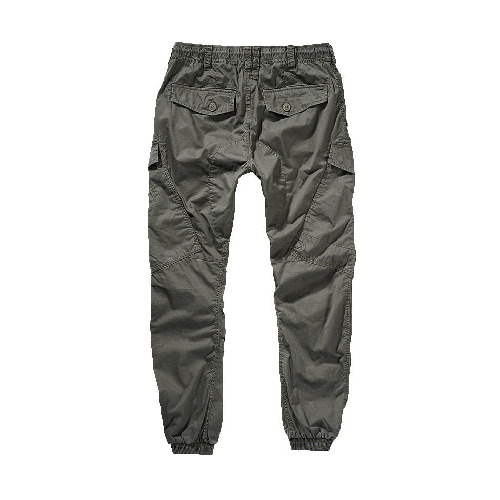 Pantalones RAY VAGE verdes, corte slim, cintura elástica y seis bolsillos