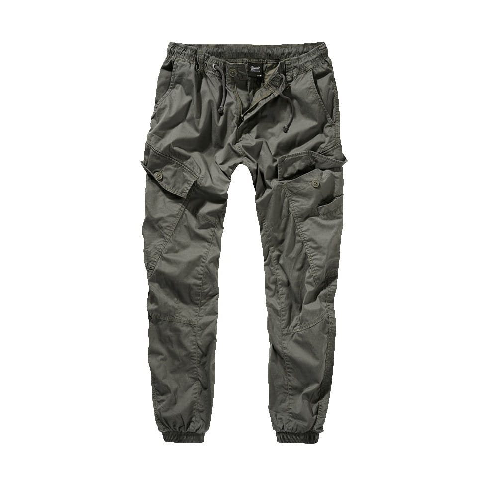 Pantalones RAY VAGE verdes, corte slim, cintura elástica y seis bolsillos