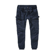 Pantalones RAY VAGE azul marino, corte slim, cintura elástica y seis bolsillos