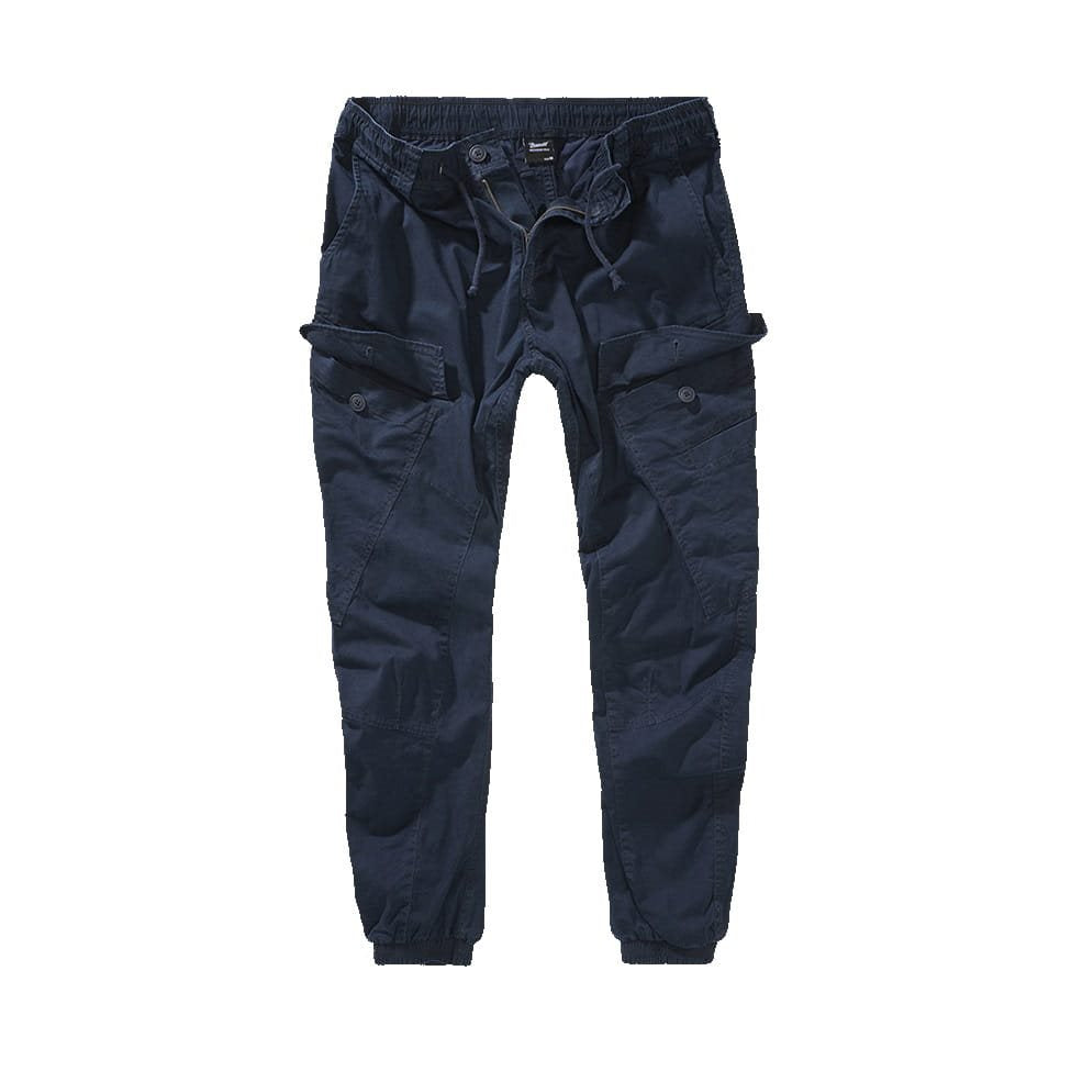 Pantalones RAY VAGE azul marino, corte slim, cintura elástica y seis bolsillos