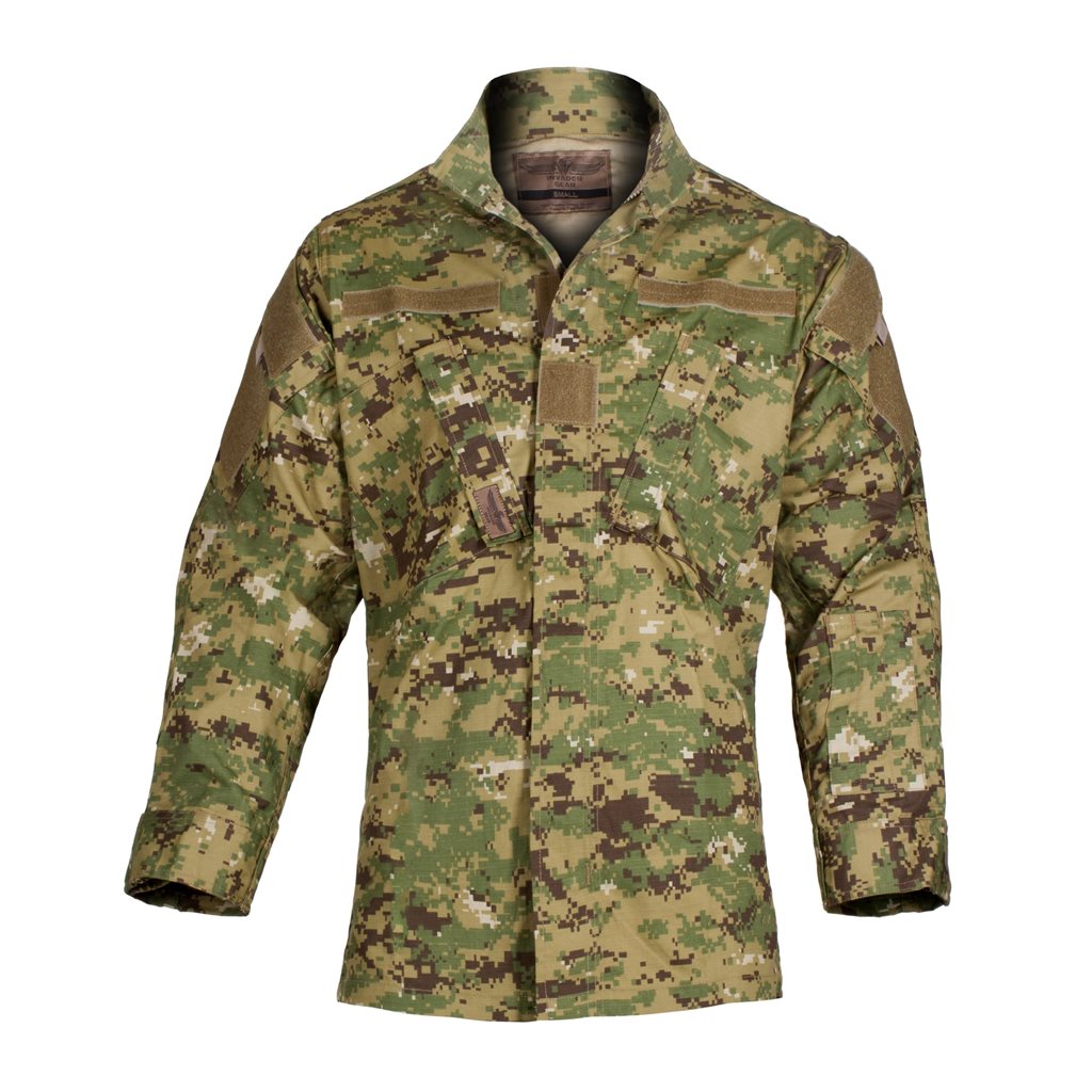 Camisa táctica Revenger TDU, vista frontal, corte TDU para airsoft y actividades al aire libre exigentes