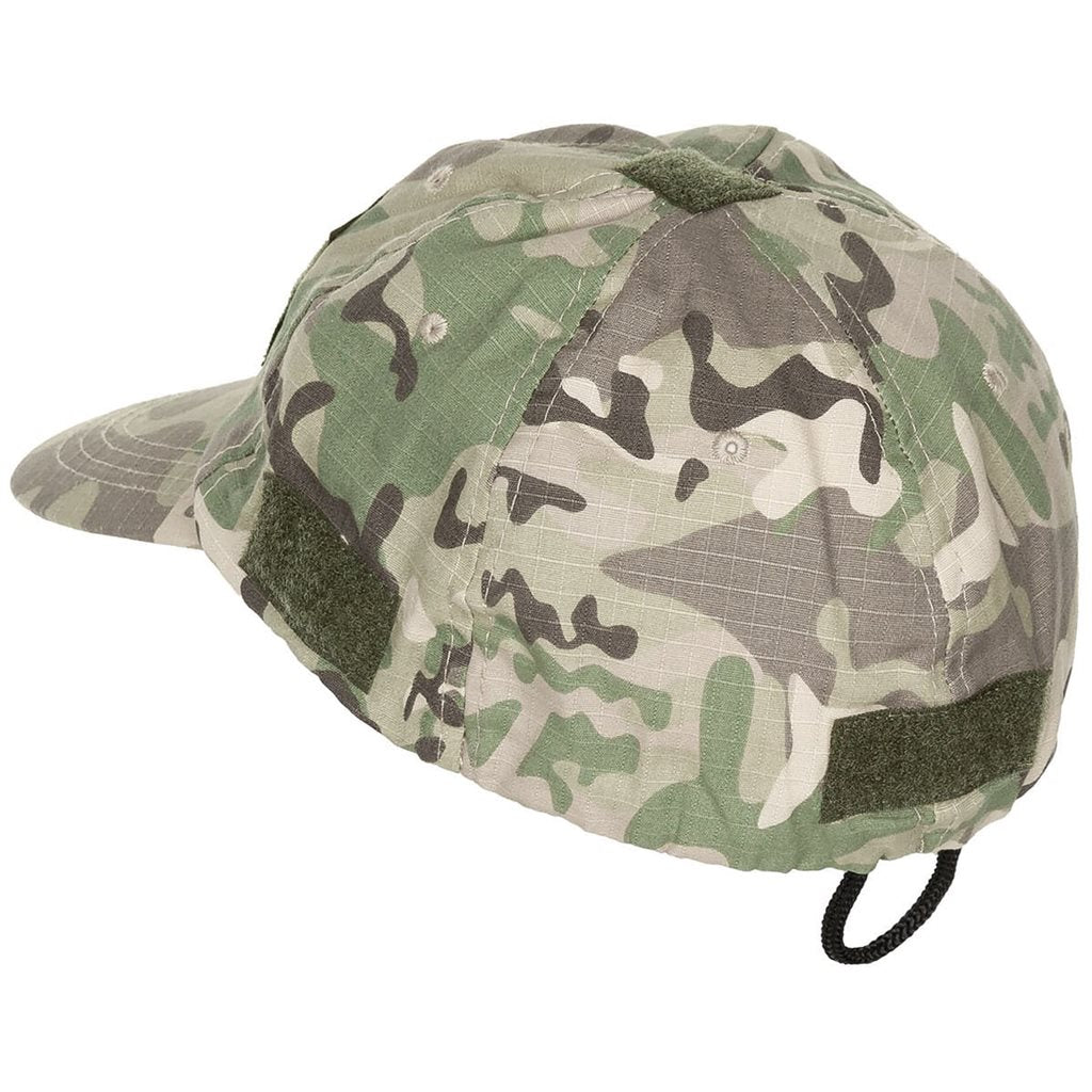 Gorra OPERATOR con panel Velcro, vista frontal, material 50% algodón y 50% nylon