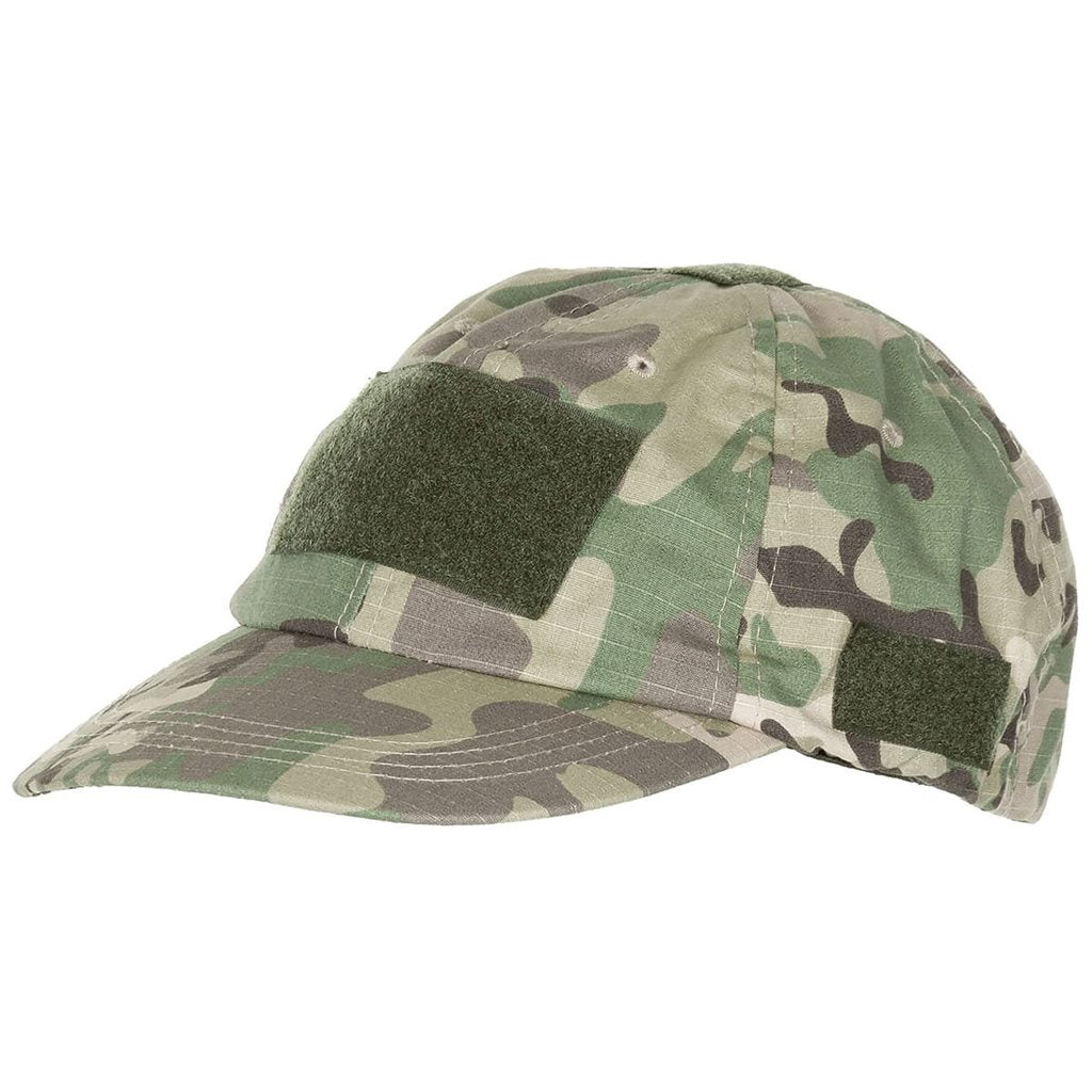 Gorra OPERATOR con panel Velcro, vista frontal, material 50% algodón y 50% nylon