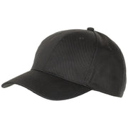 Gorra de béisbol estilo US ajustable negra, cierre regulable, 65% poliéster 35% algodón