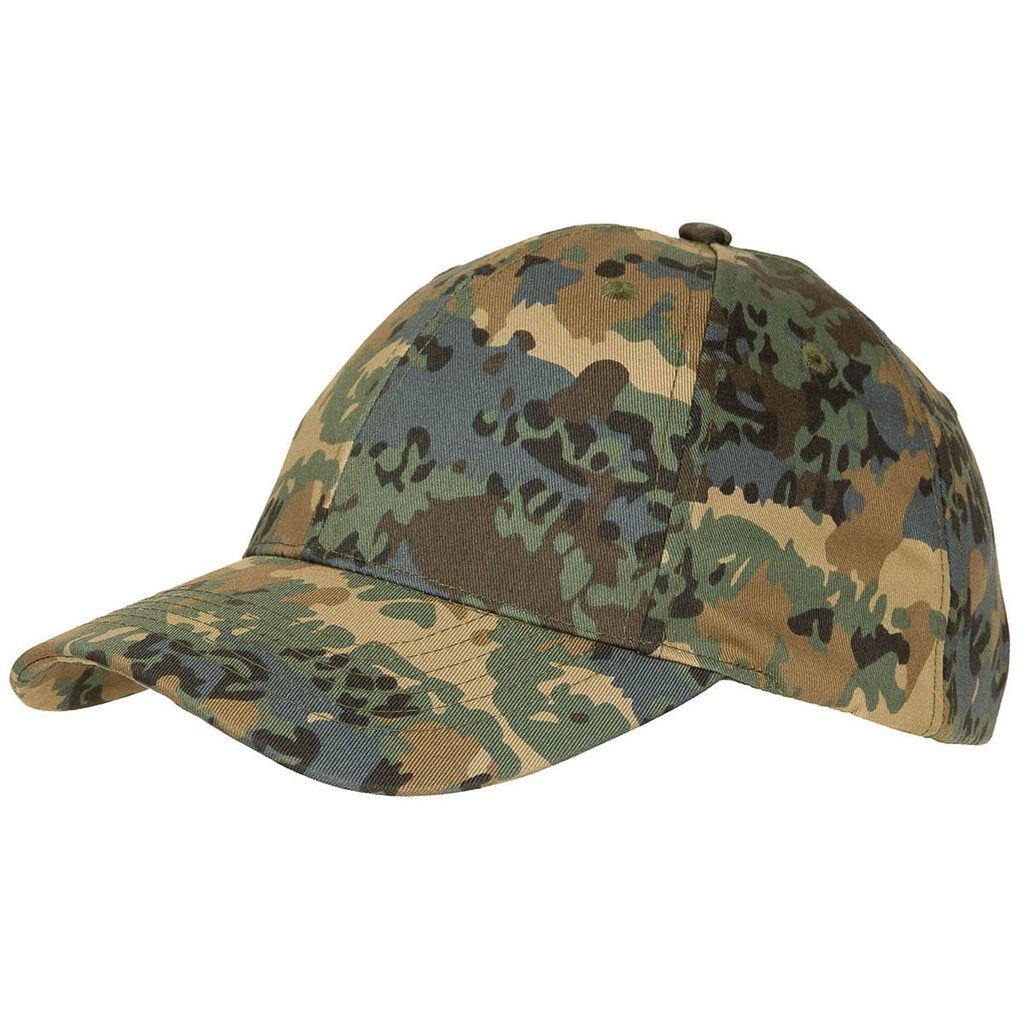 Gorra tipo béisbol camuflaje austríaco 03-Tarnanzug, ajustable, 65% poliéster 35% algodón