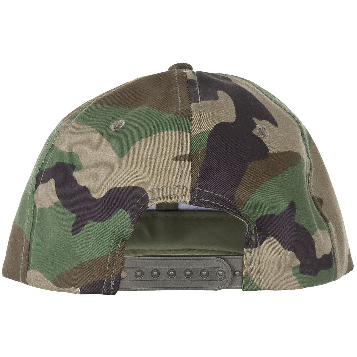 Gorra de béisbol estilo US ajustable negra, cierre regulable, 65% poliéster 35% algodón