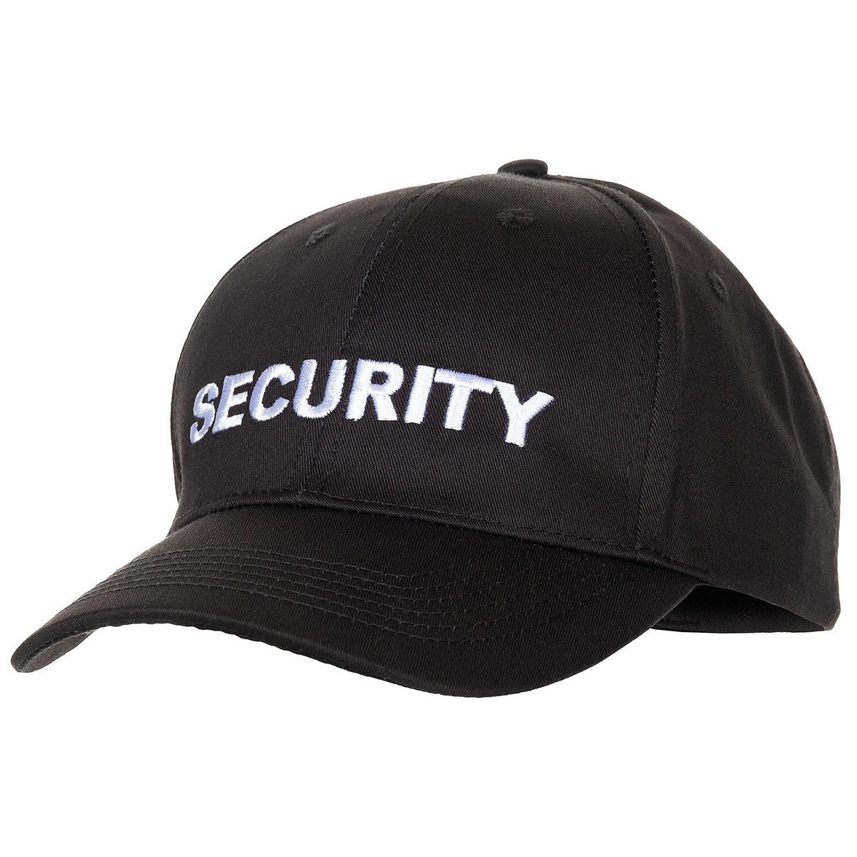 Gorra baseball negra con bordado 'SECURITY', talla única