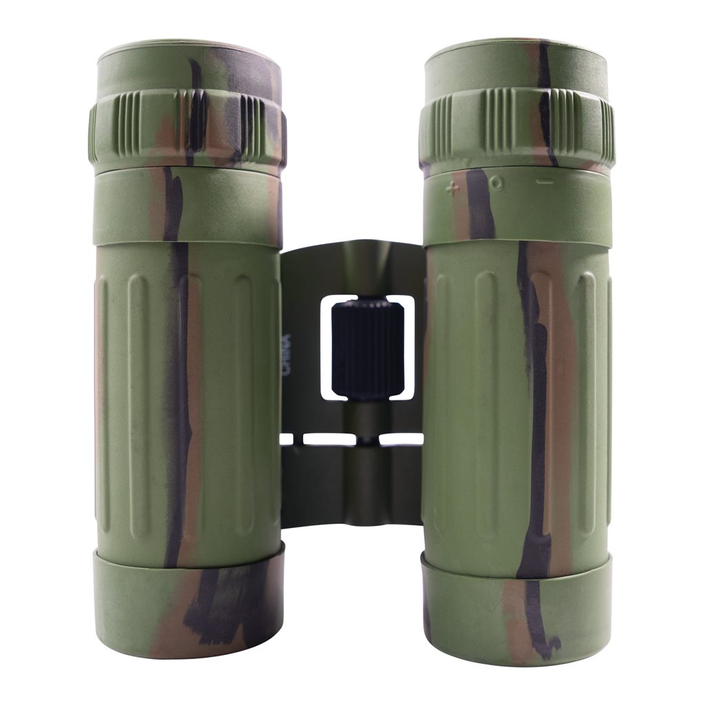 Prismáticos plegables 8x21 camuflaje WOODLAND, superficie de goma