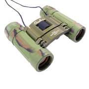 Prismáticos plegables 8x21 camuflaje WOODLAND, superficie de goma