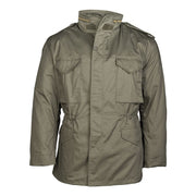 Chaqueta US M65 verde con forro desmontable, parka militar vista frontal