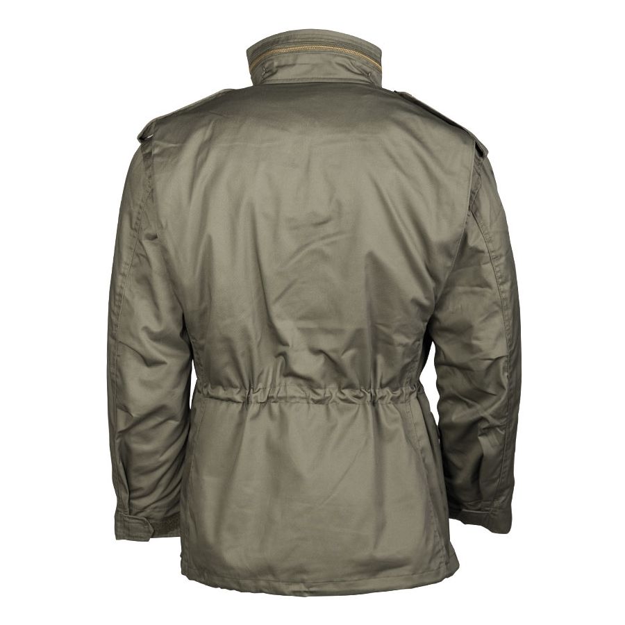 Chaqueta US M65 verde con forro desmontable, parka militar vista frontal