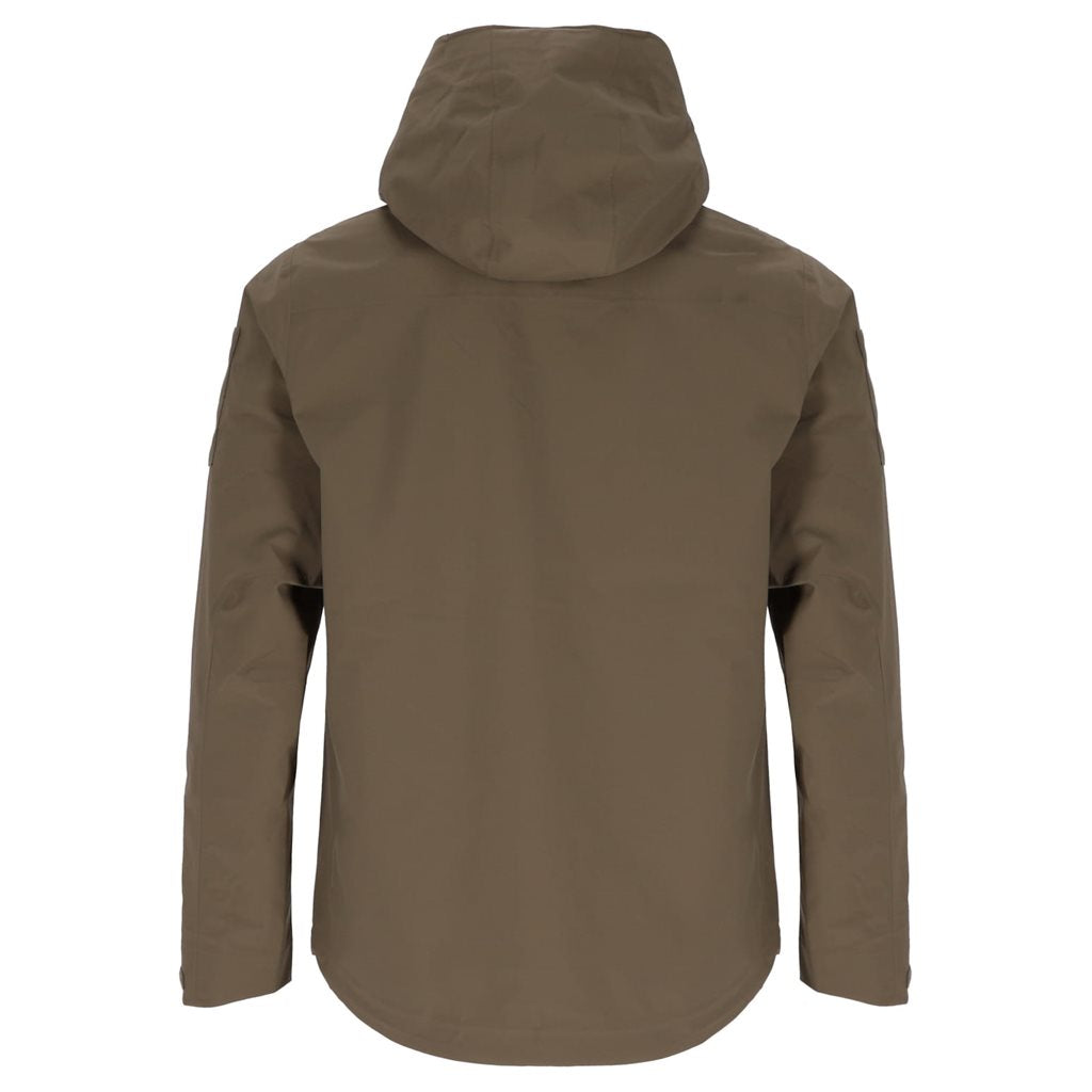 Chaqueta impermeable ALPHA verde con cierres YKK, vista frontal